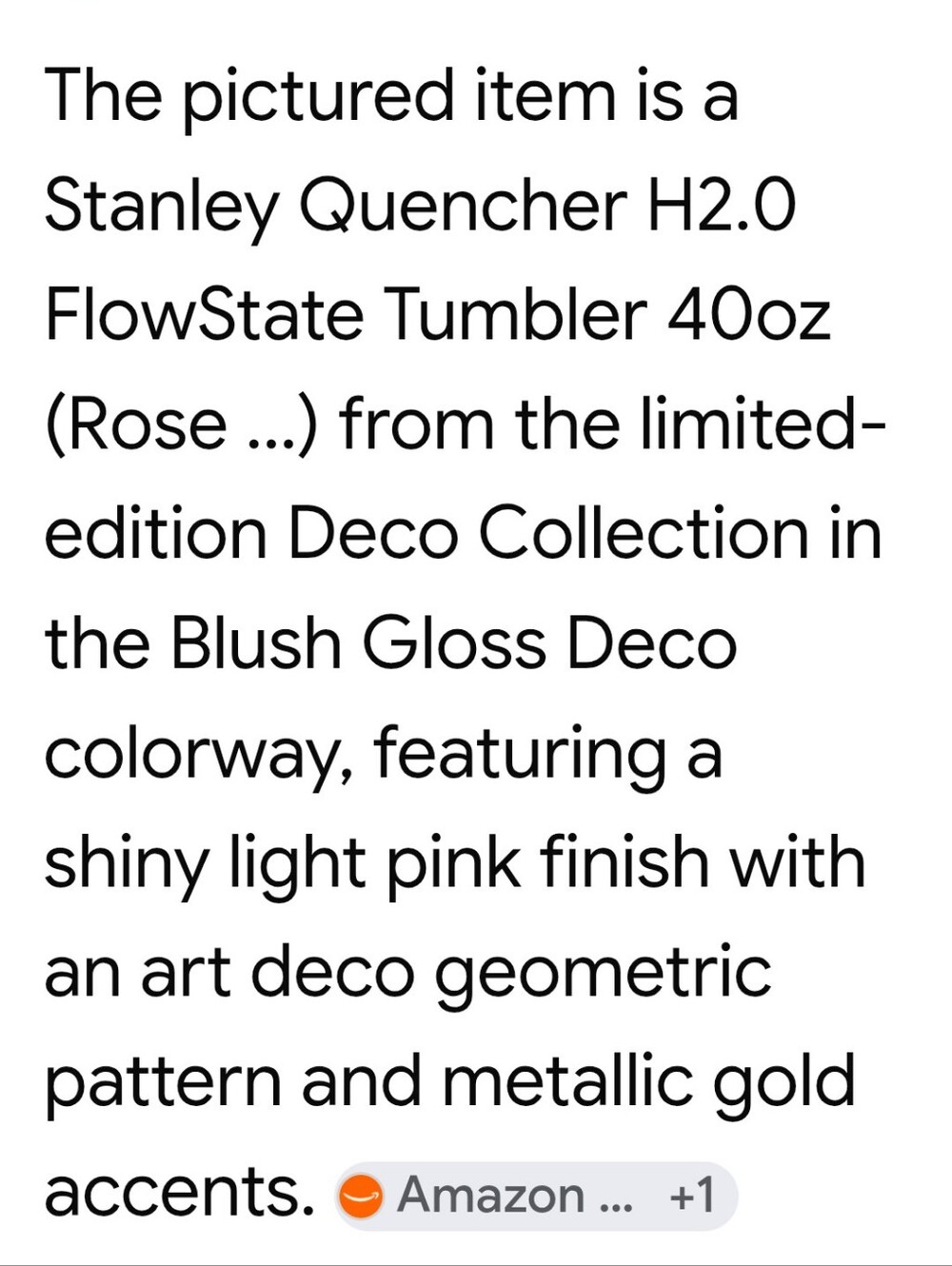 Stanley Quencher H2.0 FlowState Tumbler 40 Oz, Rose/Pink/Gold Insulated Mug - Picture 2 of 8